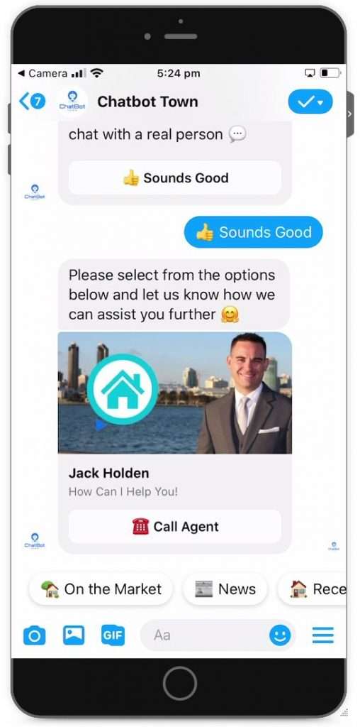 chatbot town agent
