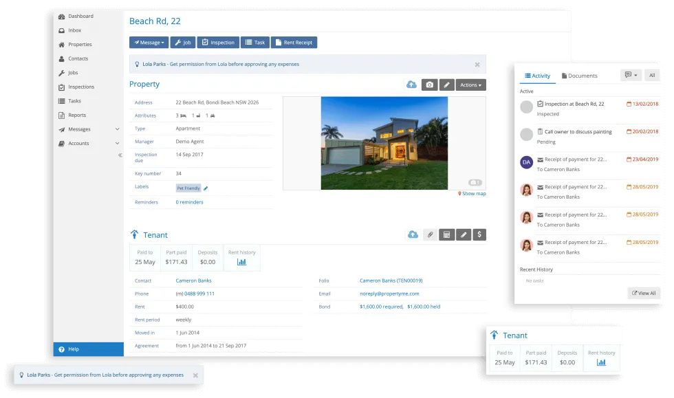 Property and Client View Post